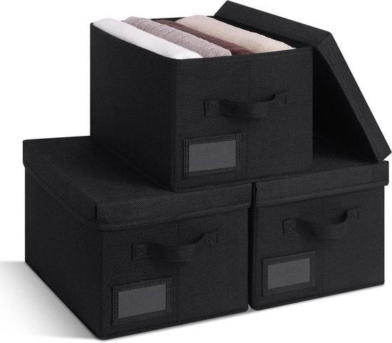 Sterke Verhuisdozen ONLY BOXES Opbergdozen 2 Stuks - Zwart Deksel, Zeer Sterk Karton, 53,2x33,1x32,5 Cm - Verhuis- & Opbergdozen Geen Plakband Montage