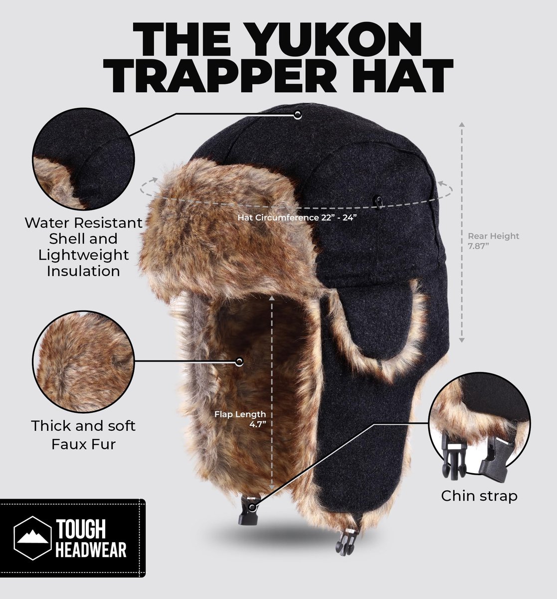 Ciamlir Russische Mütze Ushanka Russische Mütze Männer Frauen Unisex Warme Winter Bombermützen