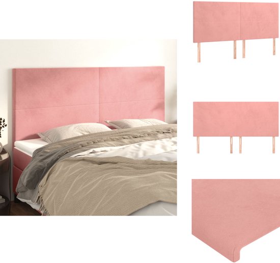 vidaXL Hoofdborden 2 st 100x5x78/88 cm stof donkerbruin, hoofdeinde