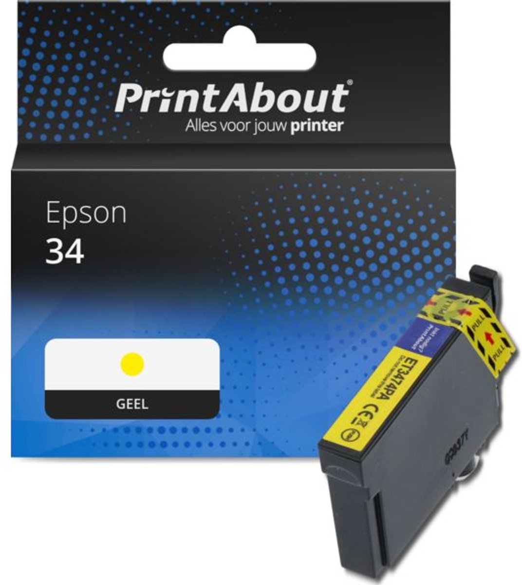 PrintAbout huismerk Inktcartridge 34 (C13T34644010) Geel geschikt voor Epson