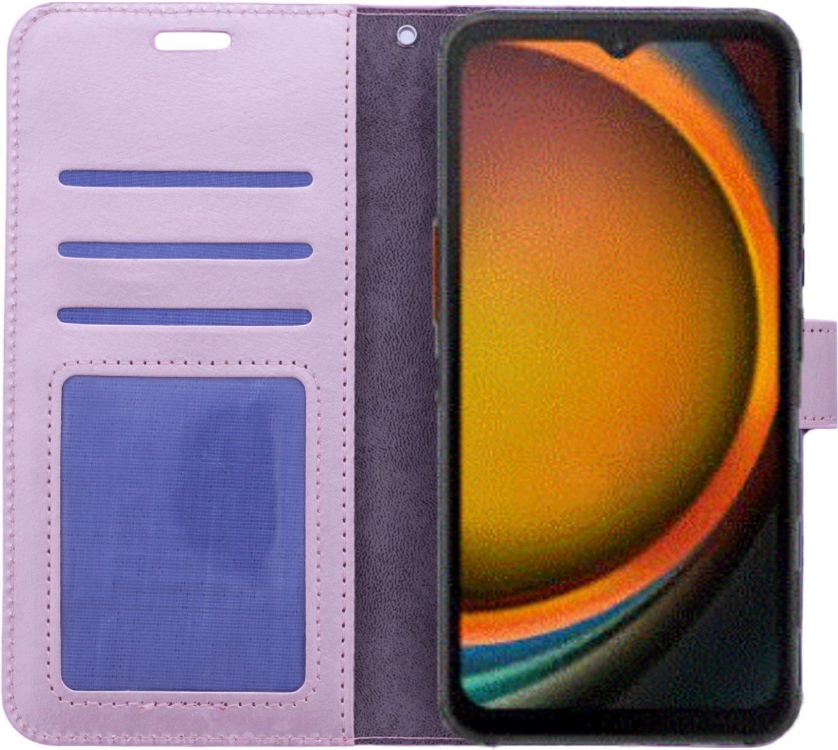 Portemonnee Book Case Hoesje Geschikt voor: Samsung Galaxy Xcover 7 - Rosegoud