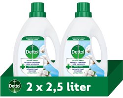 Dettol Antibacterieel Desinfectiemiddel voor wasgoed Fris - 2 x 2,5L - Wastoevoeging - Voordeelverpakking