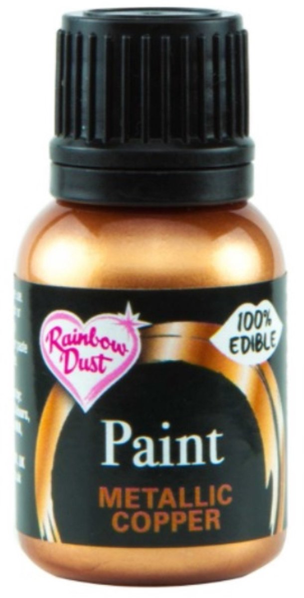 Rainbow Dust Metallic Cake Art Paint Koper 25g