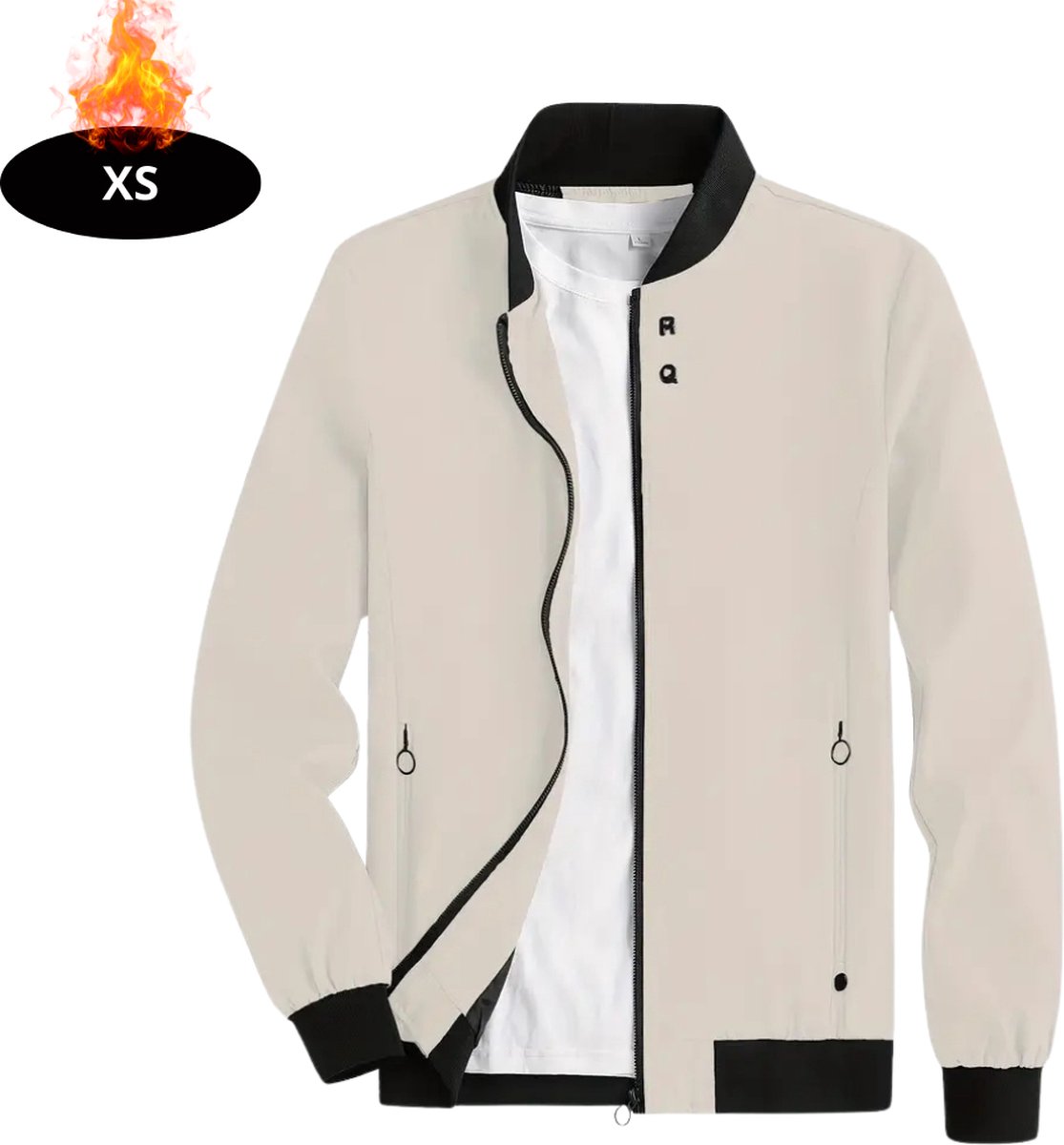 Bovista Windjas Heren Parka Lente & Herfst Jas Volwassen Windjack Windbreaker Outdoor – XS Creme