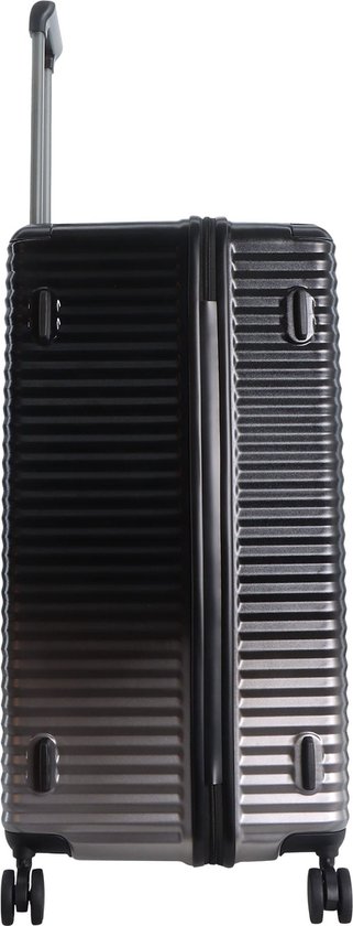 Blue Saxoline - Elite | Valise rigide Trunk / Trolley / Valise de voyage - (Grande) Zwart - Zwart