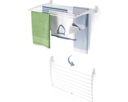 Foxydry Fold 82 cm DOWN - white - wasdroogrek wandmontage clicksysteem - neerwaartse sluiting - 82 x 50 x 10 cm