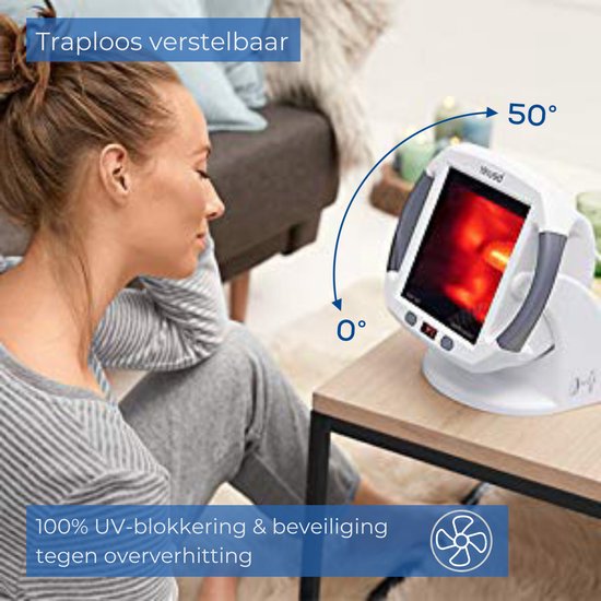 Beurer IL 50 Infraroodlamp - Rood licht therapie voor Spieren, Gewrichten & Verkoudheid - Warmtelamp met Groot Bestralingsoppervlak (30×40 cm) - Timer & Automatische Uitschakeling - Medisch Gecertificeerd