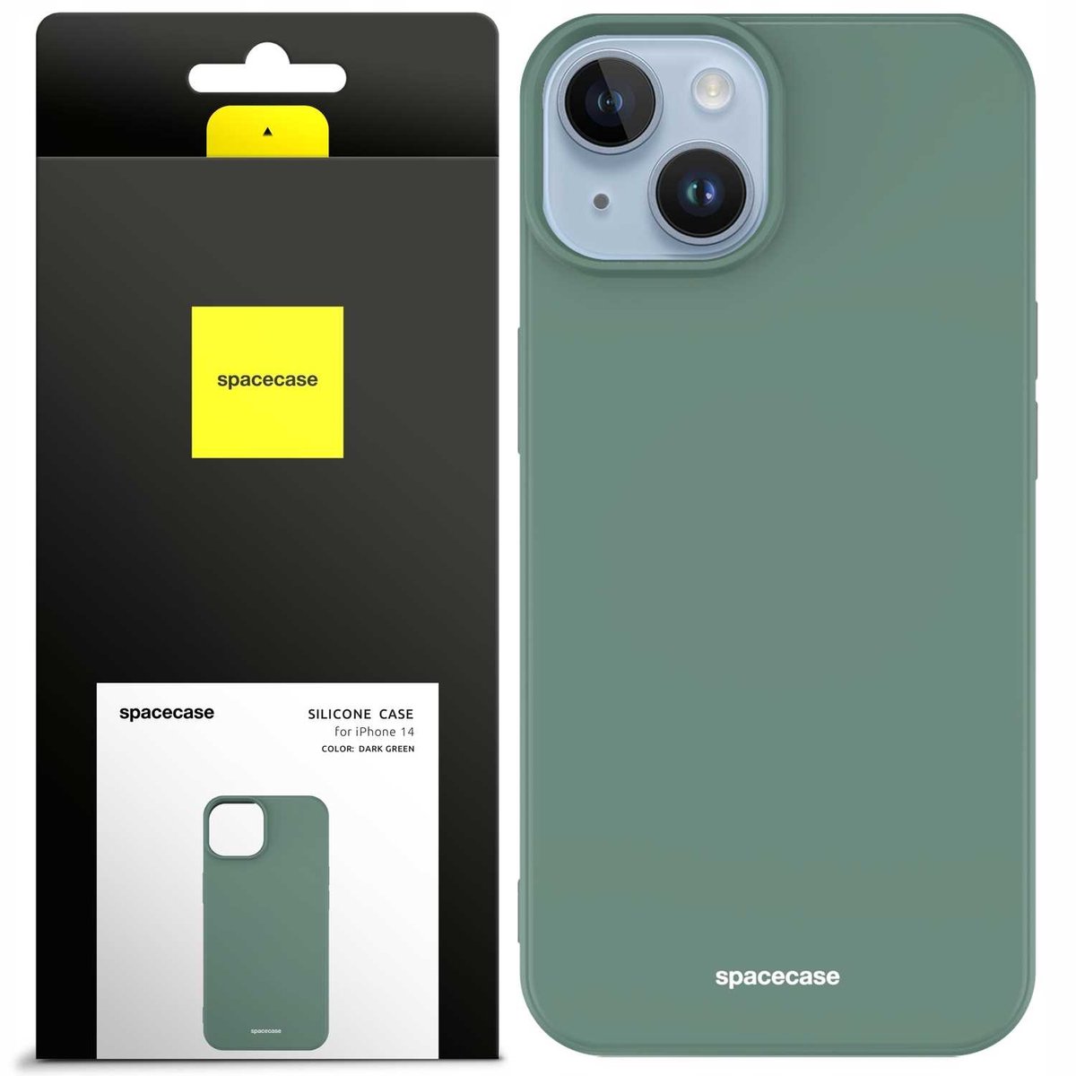 Spacecase Siliconen Hoesje Voor Iphone 14 Donkergroen