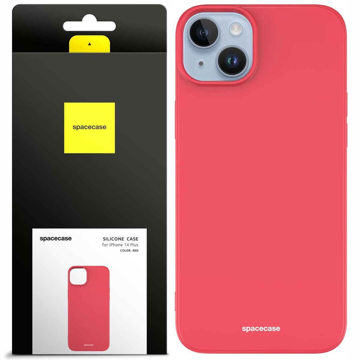 Spacecase Siliconen Hoesje Voor Iphone 14 Plus Rode Telefoonbescherming