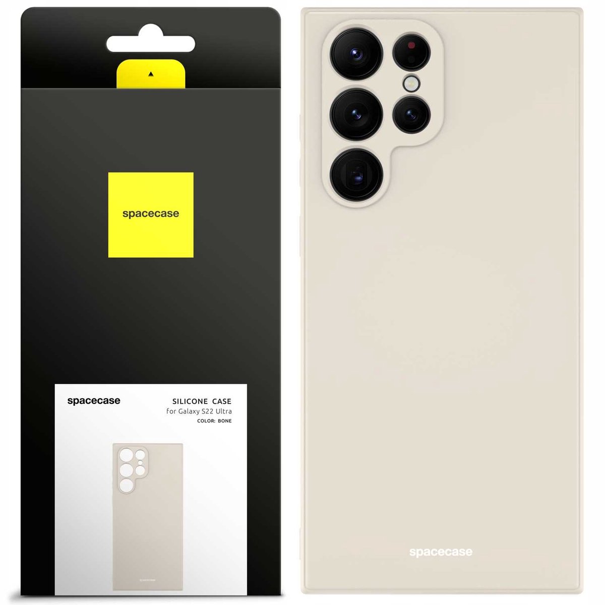 Spacecase Siliconen Behuizing Voor Galaxy S22 Ultra Case Bone Cover