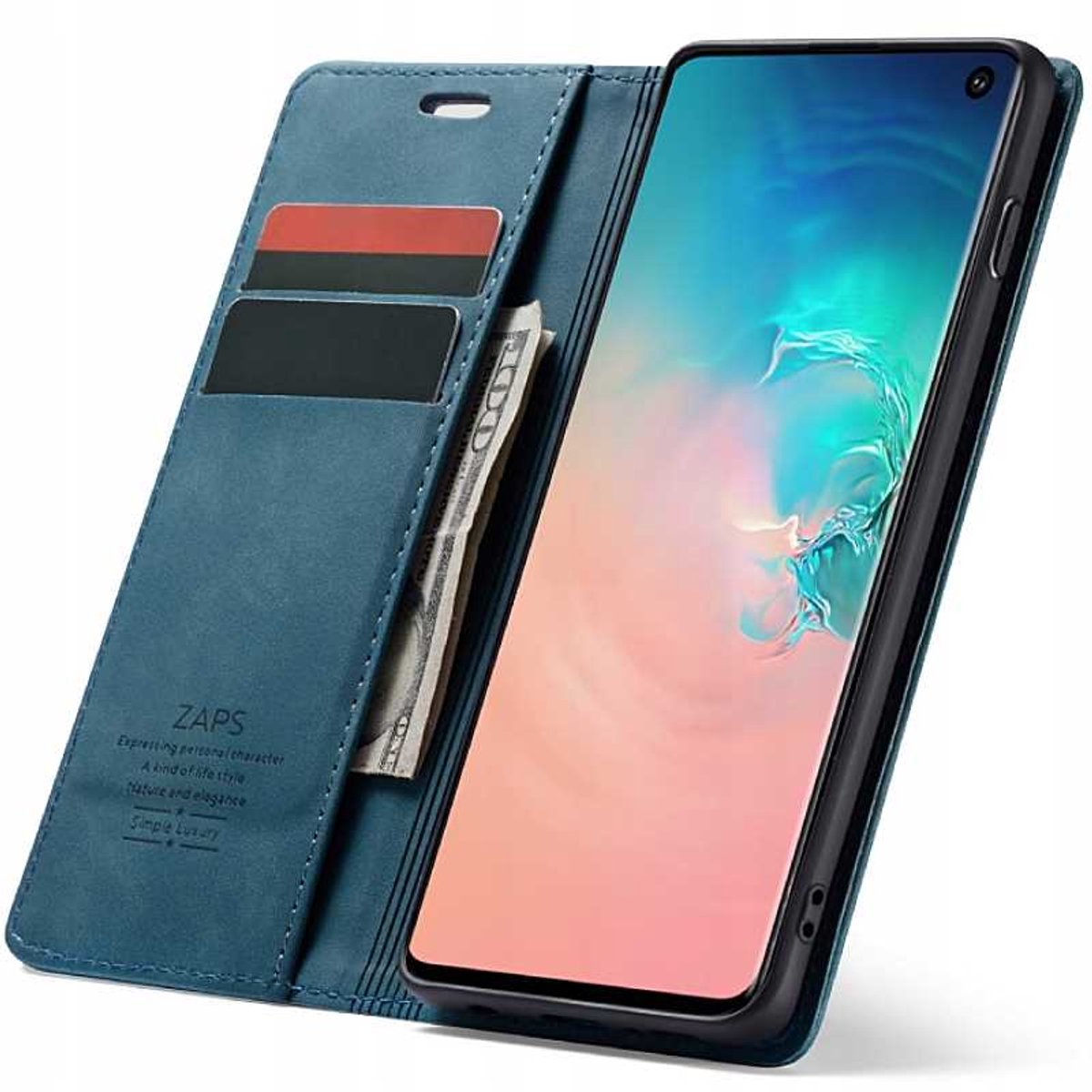 Spacecase Case Wallet Cover Voor Samsung Galaxy S10E Marine