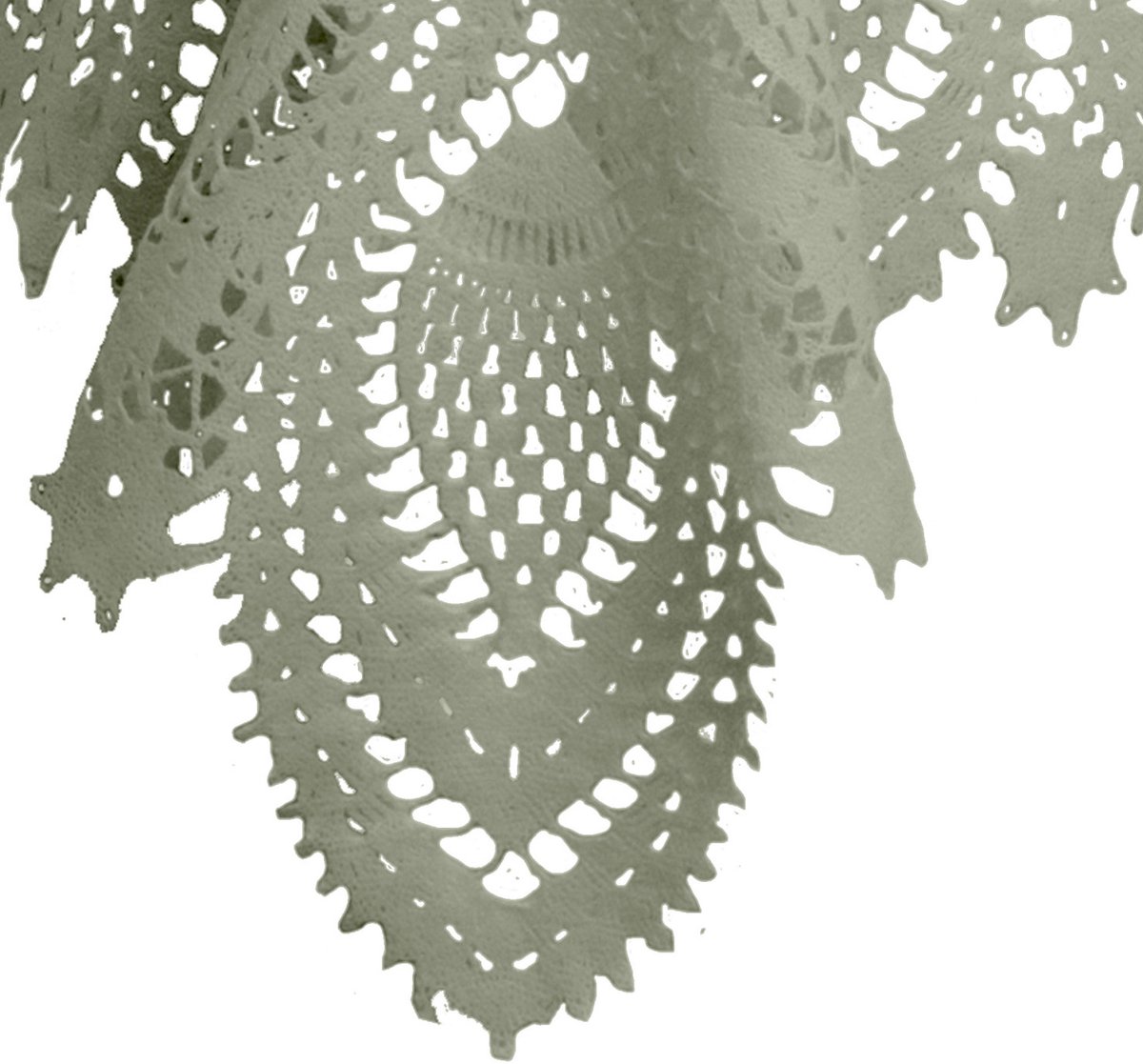 Unique Living tafelkleed/tafellaken - buiten/binnen - groen - 137x180 cm - kant patroon
