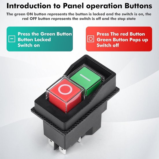 Waterproof Electromagnetic Switch 4 Pin AC250 V 16A On/Off Switch for ...