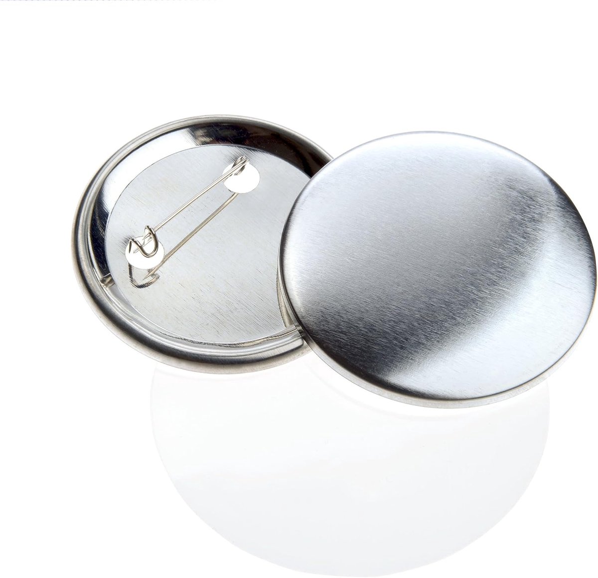 Buttonblanks 50 mm voor buttonmachine - Set van 200 met veiligheidsspeld