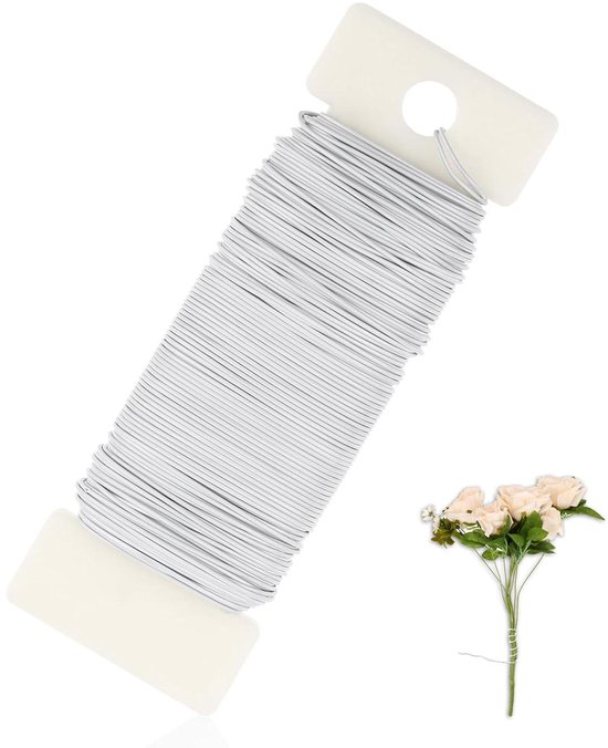 100 stuks bloemistendraad, 2 mm x 30 cm, groen bloemendraad, om te