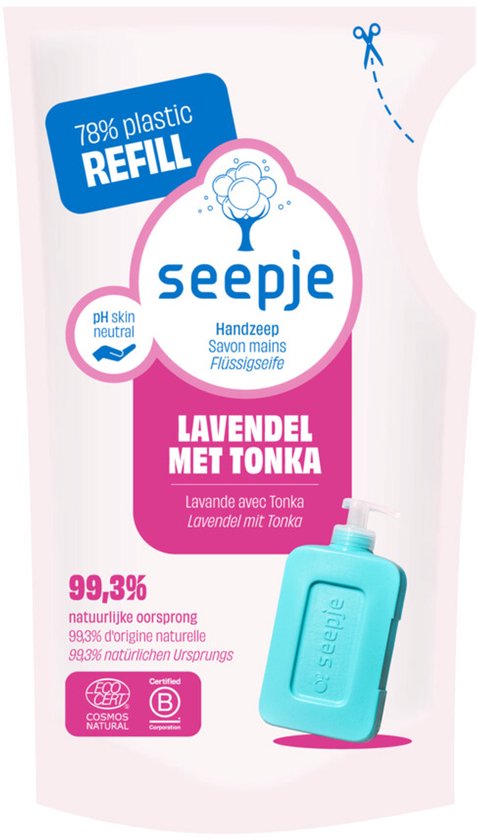 Seepje Handzeep navulling Lavendel met Tonka 300ml