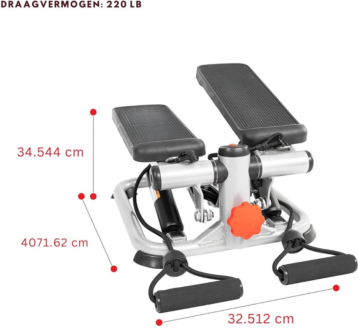 Afbeelding 2 van ApexArte® Stepper Fitness - Hometrainer - Crosstrainer Mini - Zwart en Grijs
