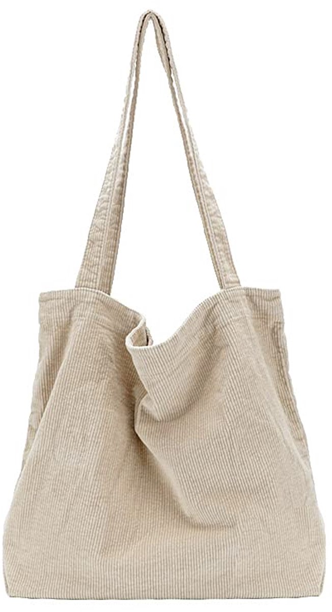My Ninki ® Stijlvolle Grote Capaciteit Dames Corduroy Schoudertas voor Dagelijks Gebruik en Avonturen in Retro Stijl
