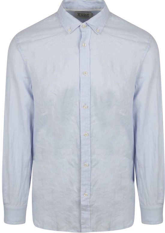 Chemise en lin bleu clair Scotch and Soda - Taille S - Homme - Chemises décontractées