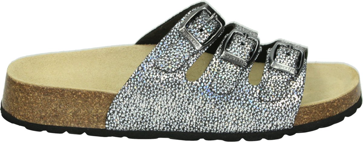 Superfit - 800113 - SlippersMeisjesKinderslippers - Kleur: Zwart - Maat: 35