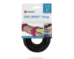 VELCRO® One Wrap® Strap - 13 mm x 200 mm - 25 stuks - Zwart
