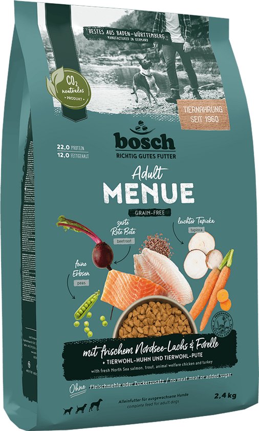 Bosch MENUE Noordzeezalm 2.4kg + Sammy's Snack (graanvrij) - Standaard titel