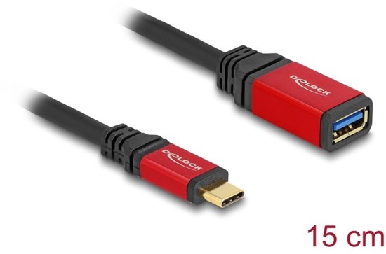 DeLOCK 60172 Câble USB USB 3.2 Gen 2 (3.1 Gen 2) 0 m USB C USB A Zwart, Rouge
