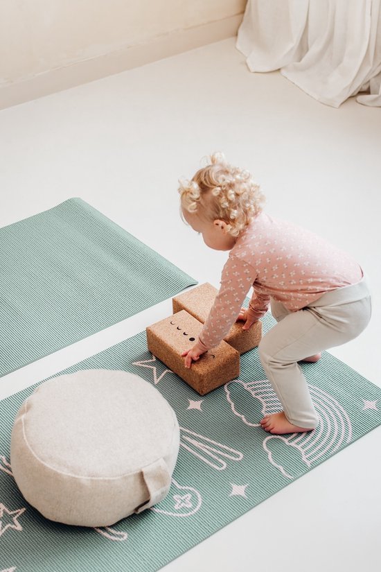 Kinder yogamat space asgroen - Lotus - 6 mm - fitnessmat - sportmat - pilates mat - 4,5 mm - fitnessmat - sportmat - pilates mat - reis yogamat - 4 mm - fitnessmat - sportmat - pilates mat van Lotus — afbeelding 3