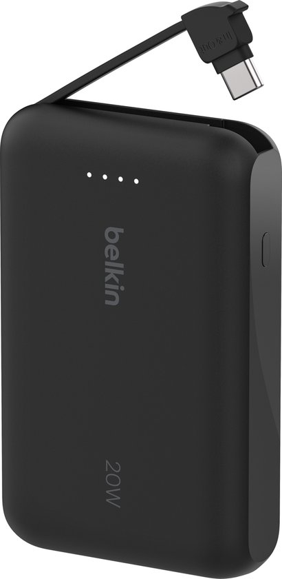 Belkin Powerbank 10.000mAh met Geïntegreerde USB-C Kabel