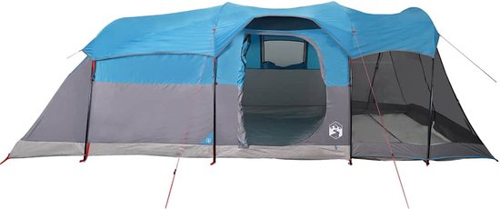 vidaXL Tunneltent 8-persoons Blauw Waterdicht Kampeertentoonstelling - Familietent - Gezinstent - Tunneltent - Waterslot van Vidaxl — afbeelding 4