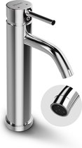 Mirlux Wastafel Kraan Chrome - Wastafel Mengkraan Badkamer - Wastafelkraan - Fonteinkraan / WC Kraan - Kraantje - Koudwaterkraan & Warmwaterkraan - Toiletkraan Koud Water & Warm Water