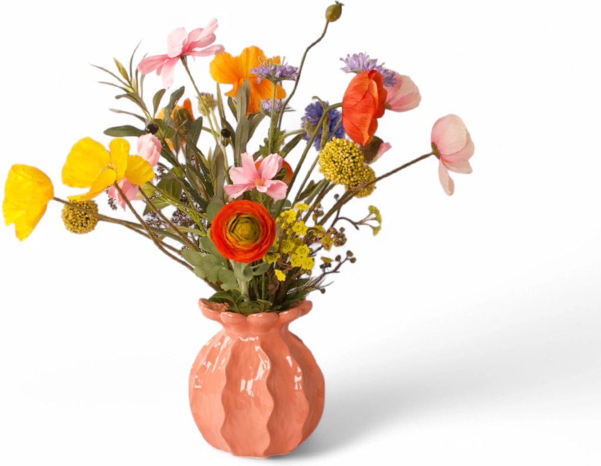 Winq PlukBoeket Multicolor-Kunstbloemen-Veldboeket Multicolor-excl. vaas roze