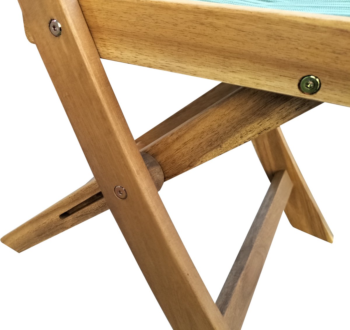 Tuinbistroset van SenS-Line in hout met groene bekleding.