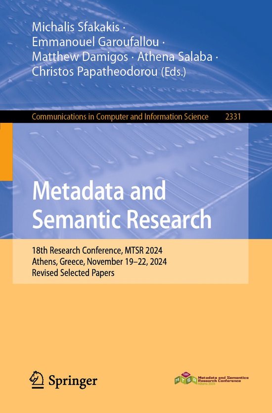 Springer Nature Proceedings Computer Science - Metadata and  ... - cover