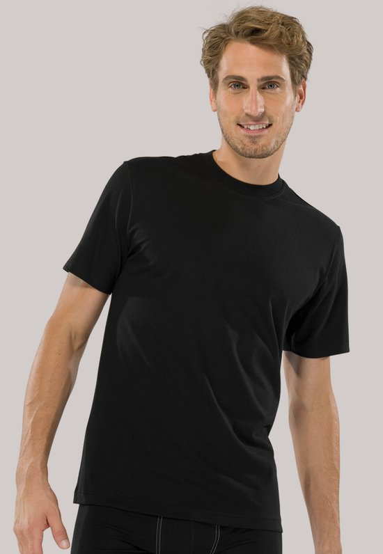 Schiesser - Lot de 2 t-shirts américains à col rond Noir - M