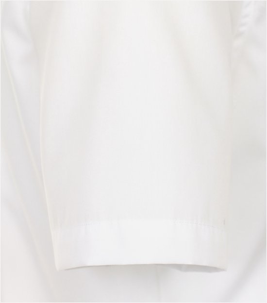 Chemise VENTI coupe moderne - manches courtes - popeline - blanche - Sans repassage - Col : 38