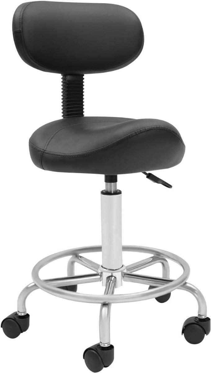 ApexArte® Zadelkruk op Wielen - Kapperskruk Ergonomisch - Tabouret