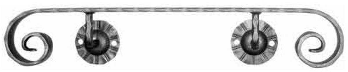 Alberts 440022 leuning | smeedijzer, 2 steunen | thermisch verzinkt | 40 x 800 mm