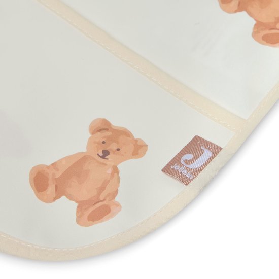 Jollein - Slab Waterproof met mouw (Teddy Bear) - Polyester - Polyurethaan - Slabbetjes Baby - 40 cm van Jollein — afbeelding 5