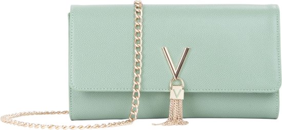 Sac VALENTINO Divina Lady Crossover En Polyuréthane Vert Salvia - Neuf Avec étiquettes