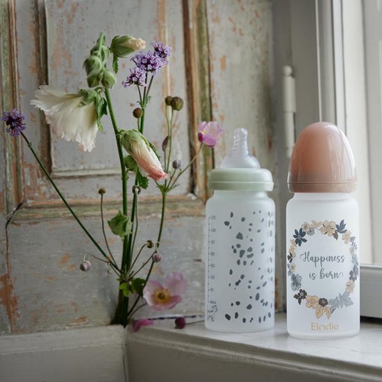 Elodie glazen babyfles - Baby flessen - Baby fles - Glazen flesjes - Babyfles - 270 ml - Dalmatian Dots van Merkloos — afbeelding 3