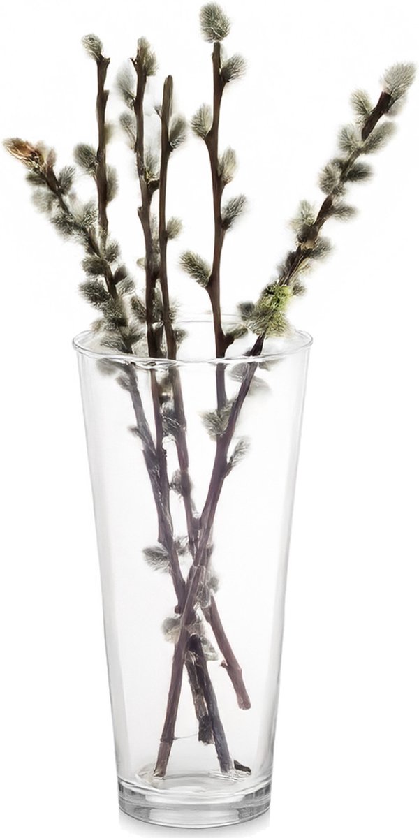 Giftdecor Bloemenvaas conisch - transparant glas - D17 x H37 cm - boeketvaas - 5 liter