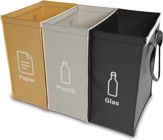Albula 2-delige set afvalscheidingssysteem 40 l voor de keuken, kunststof (PP