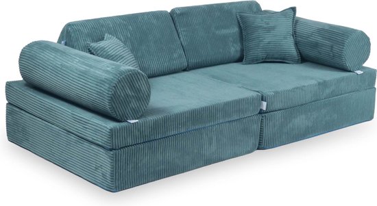 Montessori Speelbank Comfort Corduroy Blauw van Kinderkraft — afbeelding 3