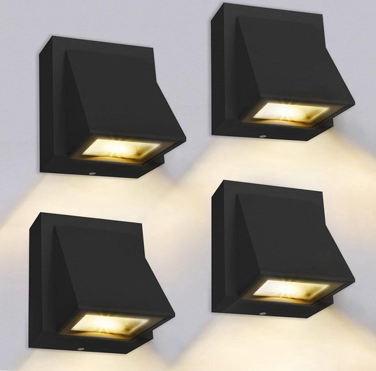 Wandlamp - Industriële Wandlamp Van Aluminium - Geschikt Voor Binnen En Buiten Industriele Wandlamp Aluminium 10x10x10cm Zwart