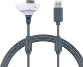 Oplaadkabel voor Xbox 360 / 360 Slim Draadloze Controller van MMOBIEL – 1,8m USB-Acculader – Snellaadkabel Snoer USB-A Oplader – Vervangende Kabel voor Draadloze Controller - Wit