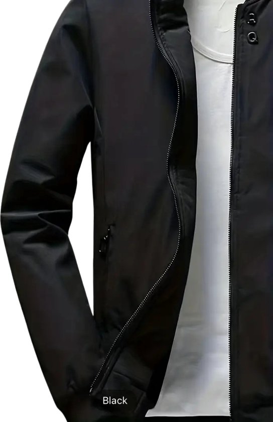 Nivard Windjas Heren - Parka - Lente & Herfst - Jas - Volwassen - Windjack - Windbreaker - Outdoor - Zwart - XS