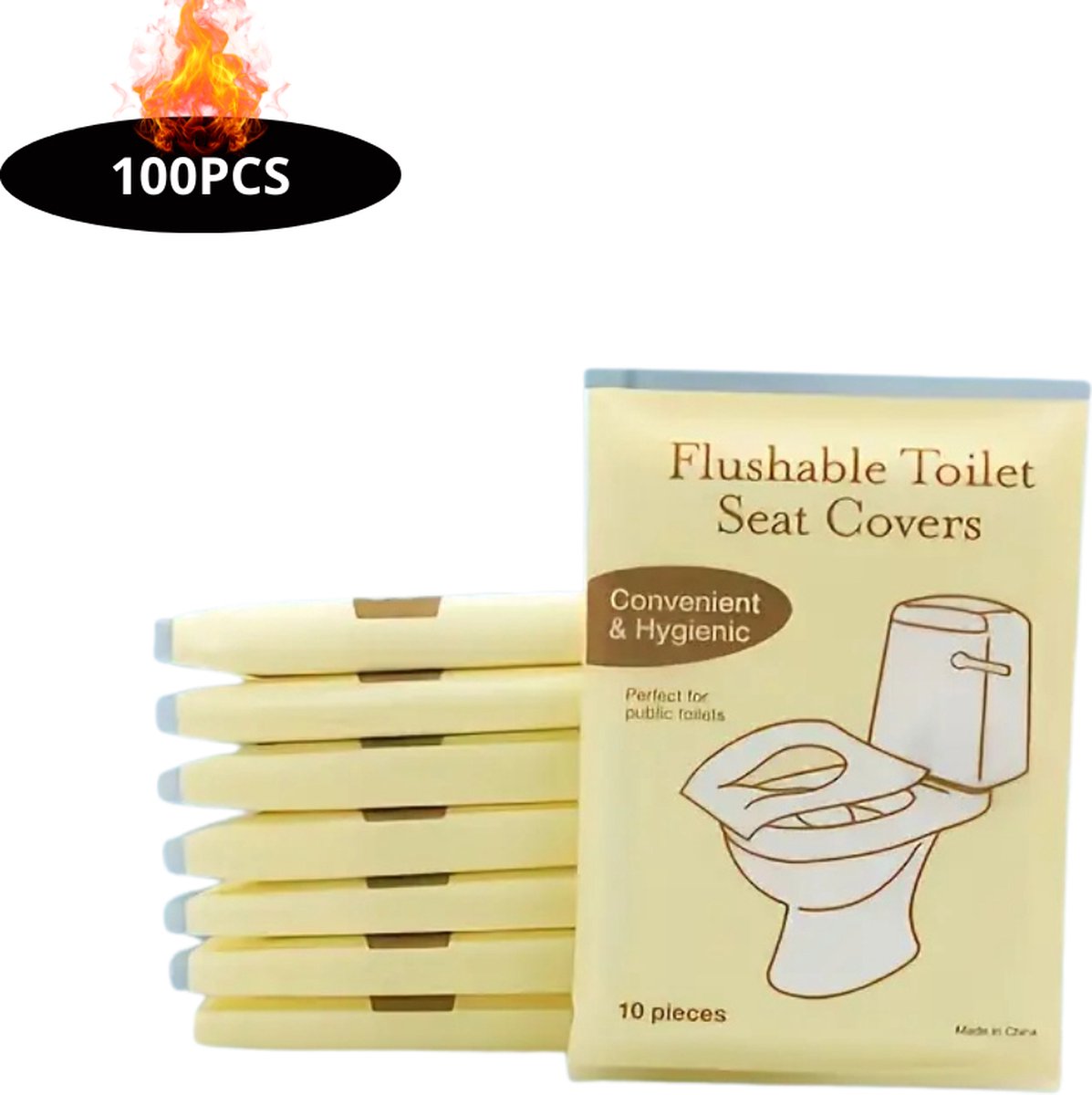 Nivard Wasbare Toiletbril Cover - Wc Bril Hoes - Toiletbril - Wc Deksel - Toiletafdekking - Verwarmde Wc Bril - 100 - Wegwerp