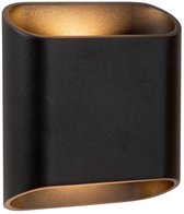 Lucide ATILA - Wandlamp Binnen/Buiten - LED Dimbaar - 2x5W 2700K - IP65 - Zwart
