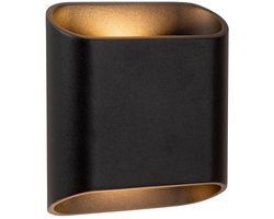 Lucide ATILA - Wandlamp Binnen/Buiten - LED Dimbaar - 2 × 5W 2700K - IP65 - Zwart